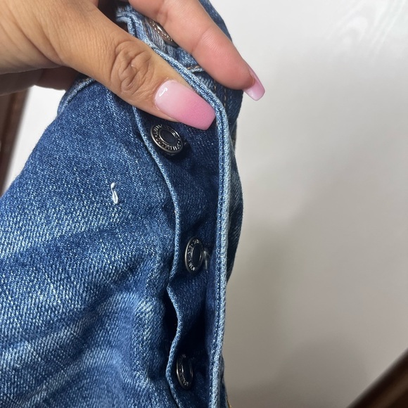 American Eagle Outfitters Distressed Blue Mini Skirt - Picture 6 of 7